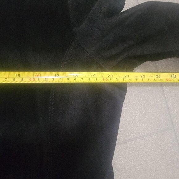 Liz Claiborne Black Suede Coat Size Large - Picture 9 of 9